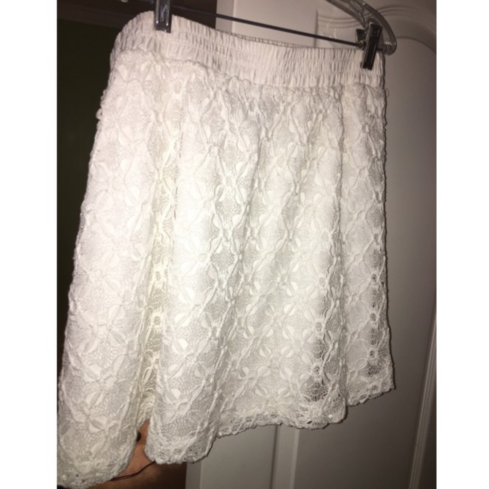 Floral White Skirt